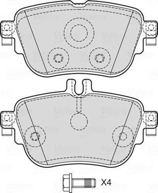 VALEO 601740 - Komplet Pločica, disk-kočnica www.molydon.hr