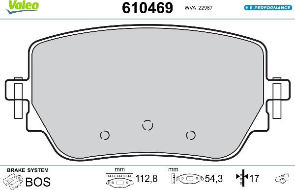 VALEO 610469 - Komplet Pločica, disk-kočnica www.molydon.hr