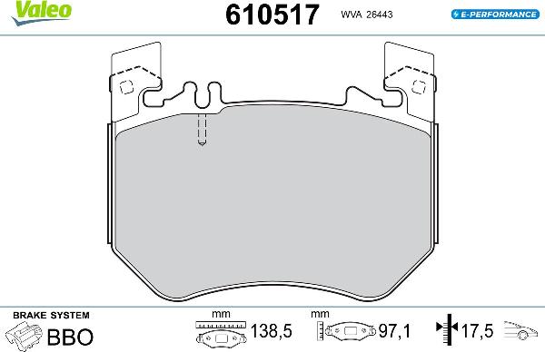 VALEO 610517 - Komplet Pločica, disk-kočnica www.molydon.hr