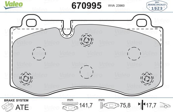 VALEO 670995 - Komplet Pločica, disk-kočnica www.molydon.hr