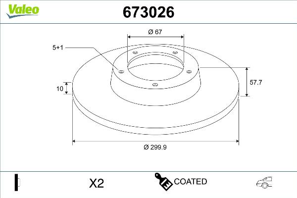 VALEO 673026 - Kočioni disk www.molydon.hr