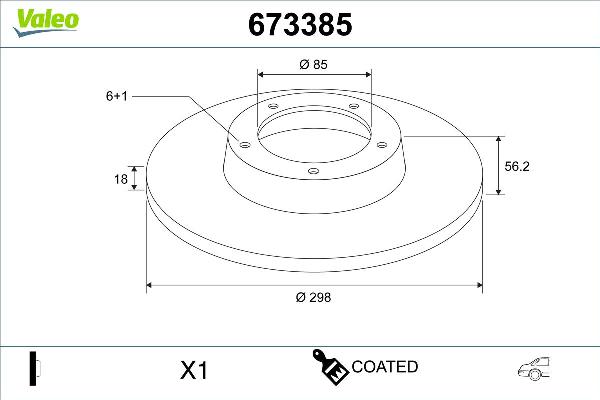 VALEO 673385 - Kočioni disk www.molydon.hr