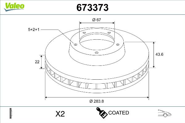 VALEO 673373 - Kočioni disk www.molydon.hr