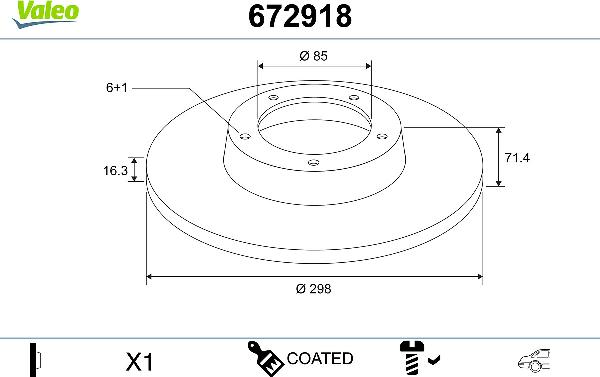 VALEO 672918 - Kočioni disk www.molydon.hr