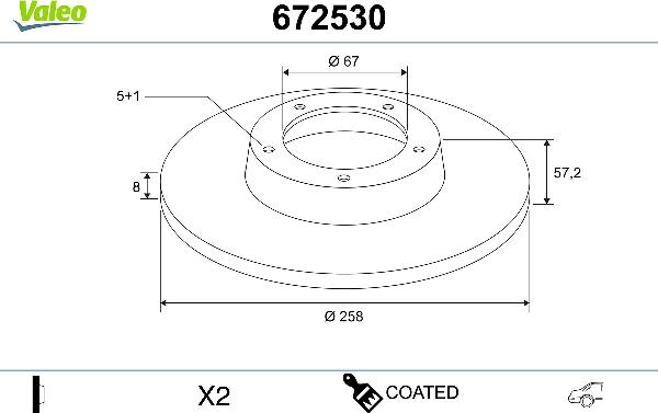 VALEO 672530 - Kočioni disk www.molydon.hr