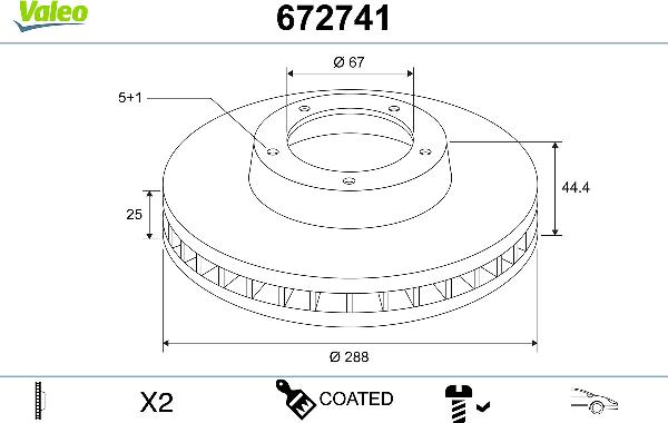 VALEO 672741 - Kočioni disk www.molydon.hr