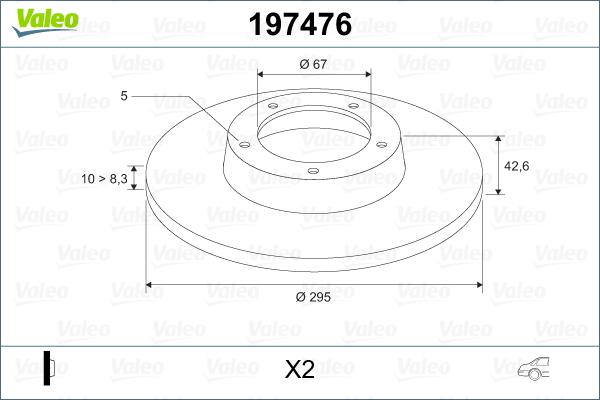 VALEO 197476 - Kočioni disk www.molydon.hr