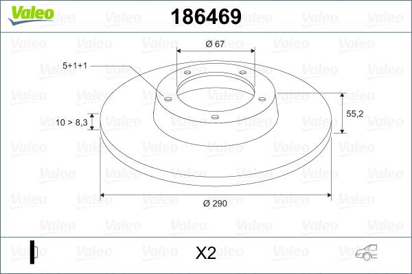 VALEO 186469 - Kočioni disk www.molydon.hr