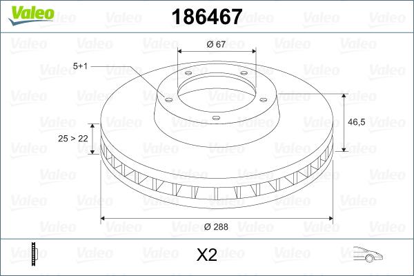 VALEO 186467 - Kočioni disk www.molydon.hr