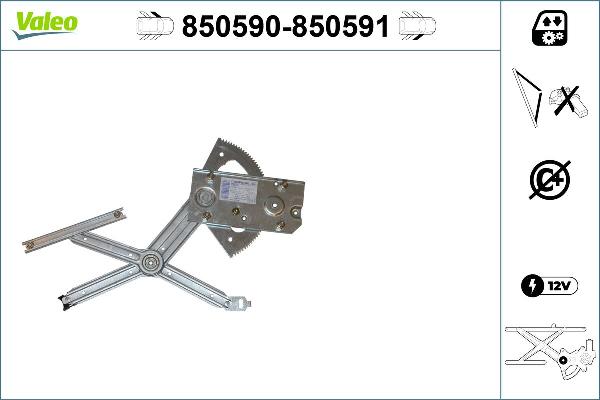 VALEO 850590 - Škare | podizač prozorskog stakla www.molydon.hr
