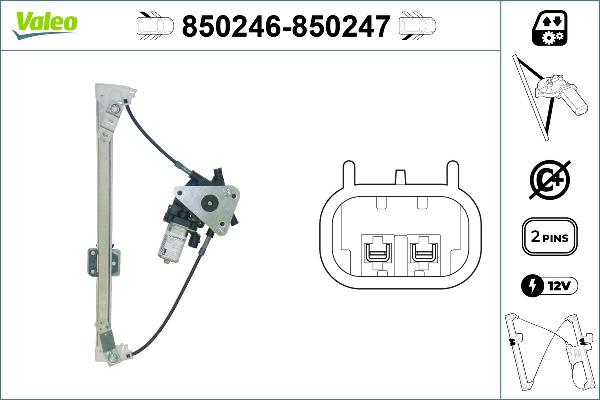 VALEO 850246 - Škare | podizač prozorskog stakla www.molydon.hr