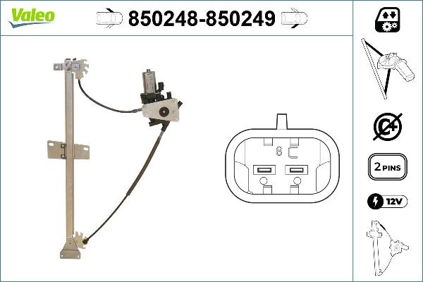 VALEO 850248 - Škare | podizač prozorskog stakla www.molydon.hr