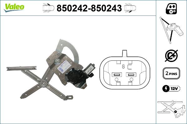 VALEO 850242 - Škare | podizač prozorskog stakla www.molydon.hr