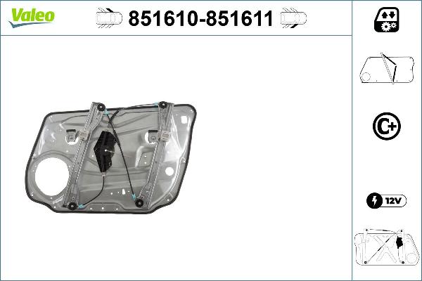 VALEO 851610 - Škare | podizač prozorskog stakla www.molydon.hr