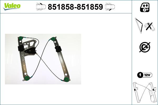 VALEO 851858 - Škare | podizač prozorskog stakla www.molydon.hr