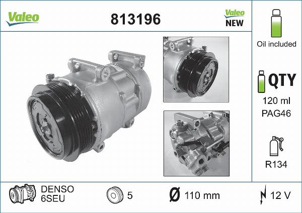 VALEO 813196 - Kompresor, klima-Uređaj www.molydon.hr