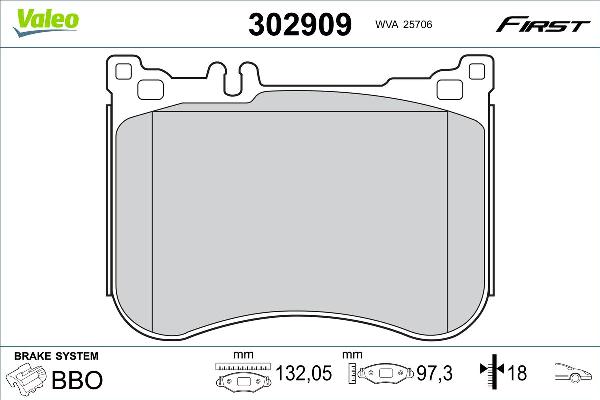 VALEO 302909 - Komplet Pločica, disk-kočnica www.molydon.hr