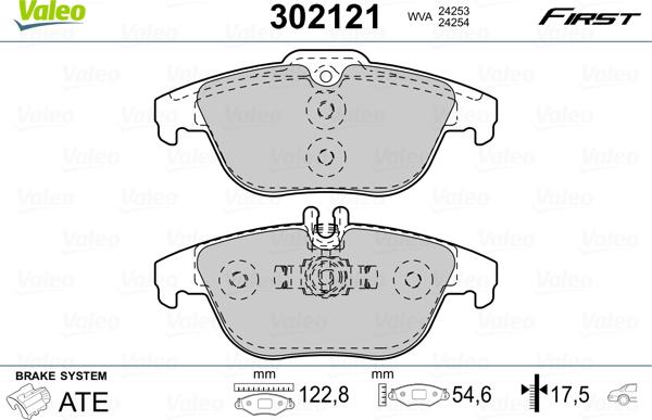VALEO 302121 - Komplet Pločica, disk-kočnica www.molydon.hr