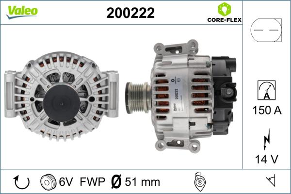 VALEO 200222 - Alternator www.molydon.hr
