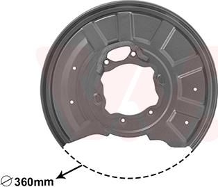Van Wezel 3044374 - ANKER PLOČA | Lim za zaštitu od prskanja, kočioni disk www.molydon.hr