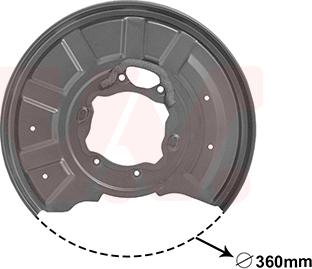 Van Wezel 3044373 - ANKER PLOČA | Lim za zaštitu od prskanja, kočioni disk www.molydon.hr