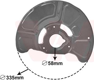Van Wezel 3044372 - ANKER PLOČA | Lim za zaštitu od prskanja, kočioni disk www.molydon.hr