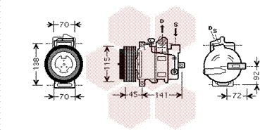 Van Wezel 3000K439 - Kompresor, klima-Uređaj www.molydon.hr