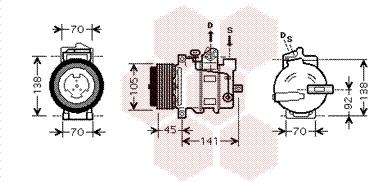 Van Wezel 3000K428 - Kompresor, klima-Uređaj www.molydon.hr