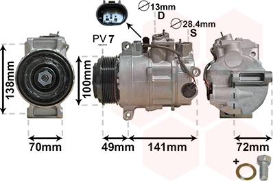 Van Wezel 3000K560 - Kompresor, klima-Uređaj www.molydon.hr