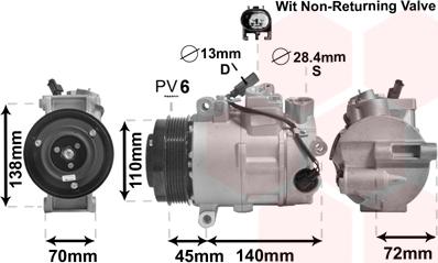 Van Wezel 3000K568 - Kompresor, klima-Uređaj www.molydon.hr