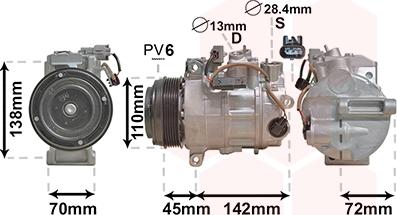 Van Wezel 3000K697 - Kompresor, klima-Uređaj www.molydon.hr