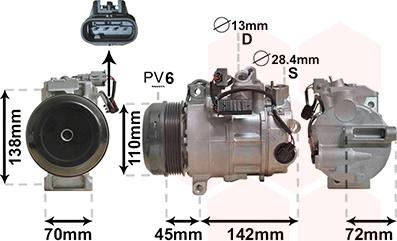 Van Wezel 3000K683 - Kompresor, klima-Uređaj www.molydon.hr