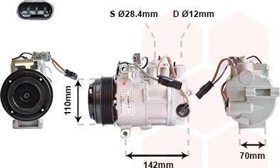 Van Wezel 3000K676 - Kompresor, klima-Uređaj www.molydon.hr