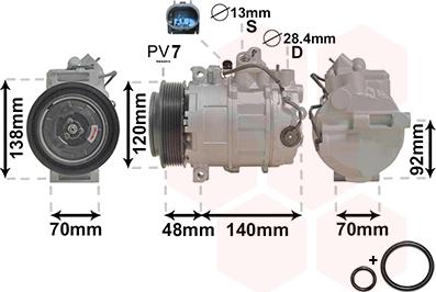 Van Wezel 3000K393 - Kompresor, klima-Uređaj www.molydon.hr