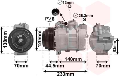 Van Wezel 3000K277 - Kompresor, klima-Uređaj www.molydon.hr