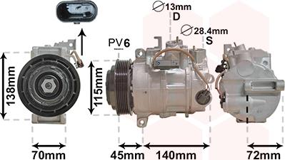 Van Wezel 3000K710 - Kompresor, klima-Uređaj www.molydon.hr