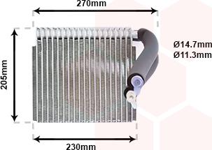 Van Wezel 3000V051 - Isparivač, klima-Uređaj www.molydon.hr