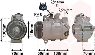Van Wezel 3001K704 - Kompresor, klima-Uređaj www.molydon.hr