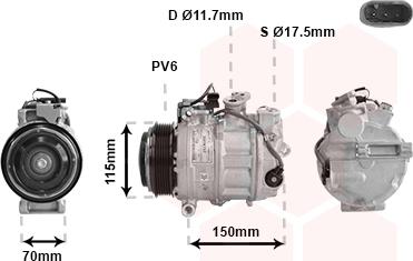 Van Wezel 3001K707 - Kompresor, klima-Uređaj www.molydon.hr