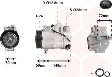 Van Wezel 3001K714 - Kompresor, klima-Uređaj www.molydon.hr