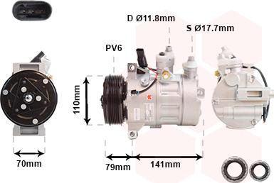 Van Wezel 3001K710 - Kompresor, klima-Uređaj www.molydon.hr