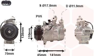Van Wezel 3001K711 - Kompresor, klima-Uređaj www.molydon.hr