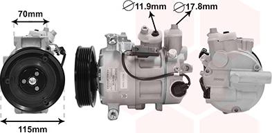 Van Wezel 3001K726 - Kompresor, klima-Uređaj www.molydon.hr