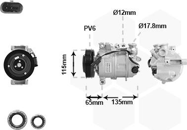 Van Wezel 3001K722 - Kompresor, klima-Uređaj www.molydon.hr