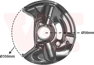 Van Wezel 3029371 - ANKER PLOČA | Lim za zaštitu od prskanja, kočioni disk www.molydon.hr
