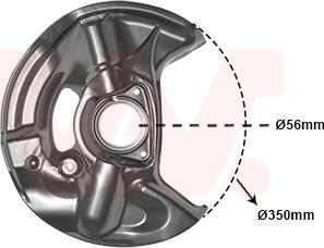 Van Wezel 3029372 - ANKER PLOČA | Lim za zaštitu od prskanja, kočioni disk www.molydon.hr