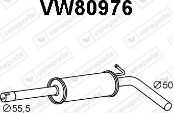Veneporte VW80976 - Prednji Ispušni lonac www.molydon.hr