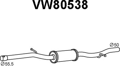 Veneporte VW80538 - Srednji Ispušni lonac www.molydon.hr