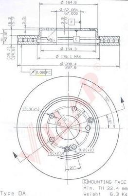 Villar 628.1918 - Kočioni disk www.molydon.hr