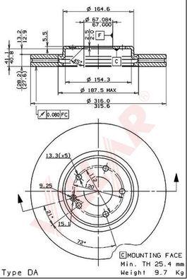Villar 628.2165 - Kočioni disk www.molydon.hr